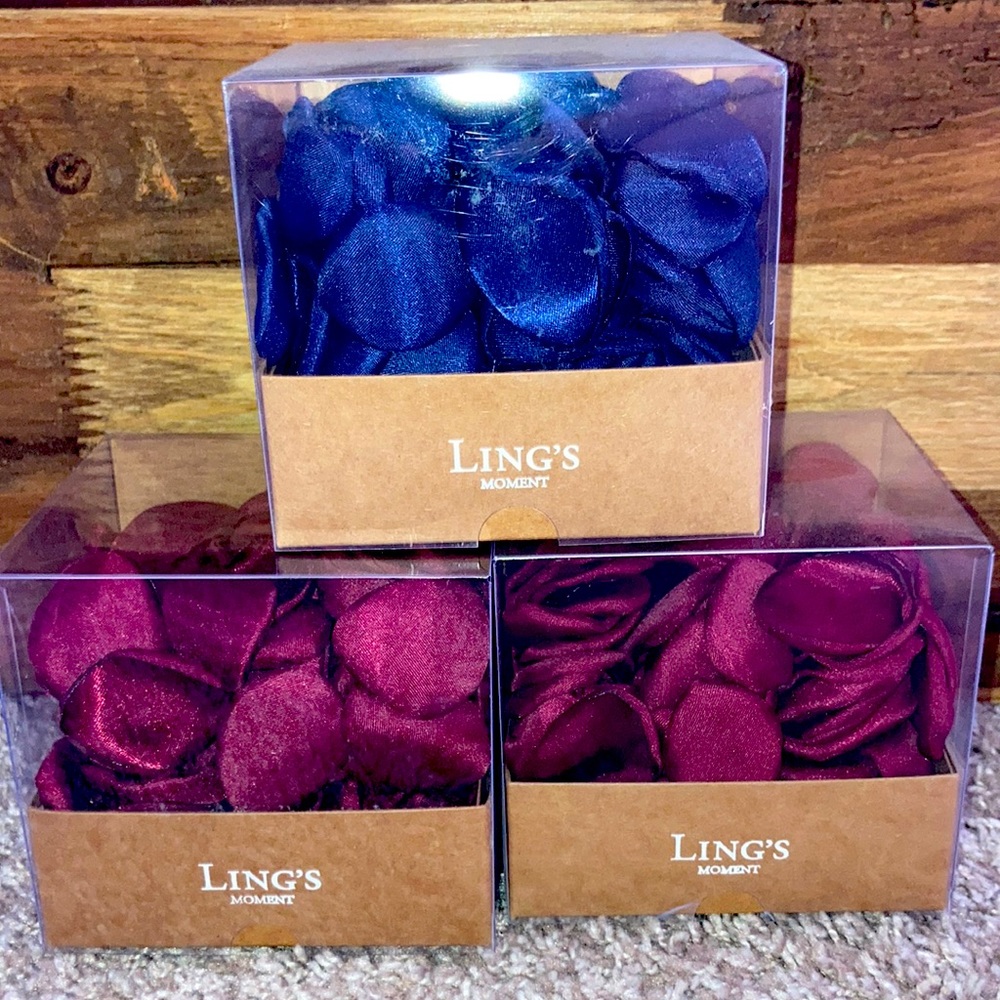 Flower Petals - Royal Blue and Burgundy